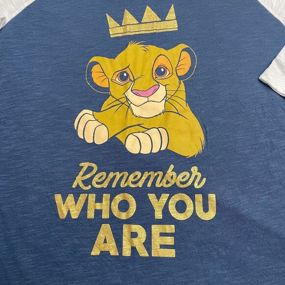 Disney The Lion King Graphic Raglan T-Shirt Womens 2X Blue White Long Sleeve Tee - Picture 12 of 14